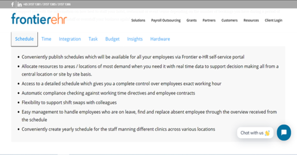 Frontier-eHR Workforce Management System Solution